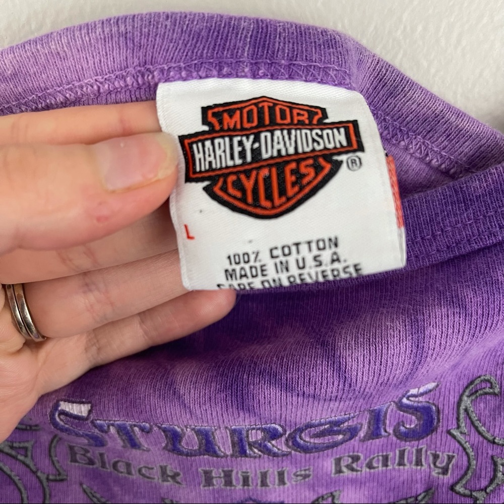 HARLEY-DAVIDSON Purple Tie Dye Sturgis Black Hills Rally Rapid City S.D Tank Top - Picture 7 of 8